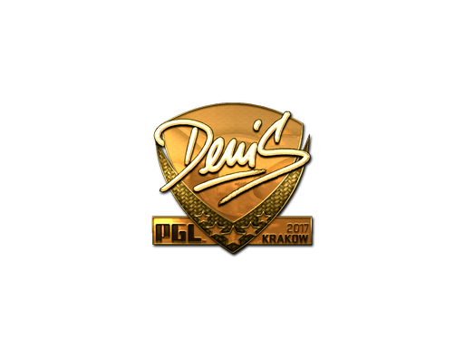 Sticker | denis (Gold) | Krakow 2017