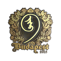 Sticker | nin9 (Gold) | Budapest 2025